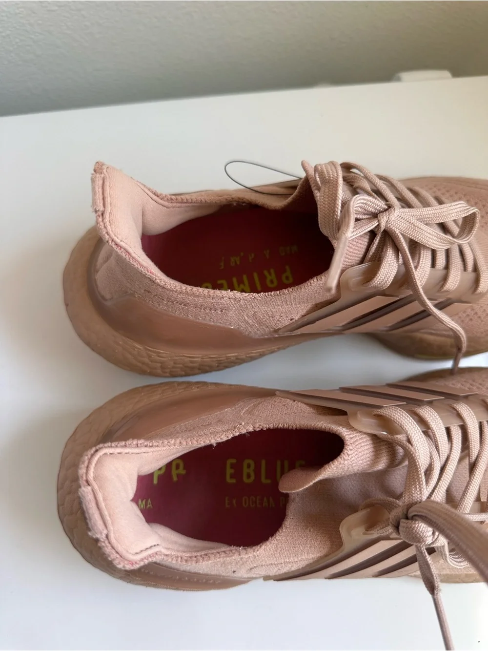 Adidas Women’s Blush Pink Knit Running Sneakers
